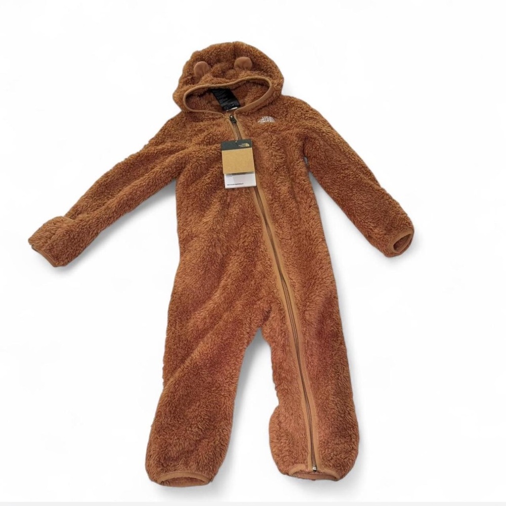 The North Face Brown Fleece onesie size 18-24 months new with tags
